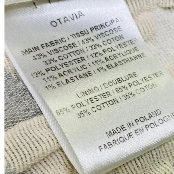 IRO Otavia textured quilted knit zip biker jacket multi Size 38 Size M - Picture 10 of 11